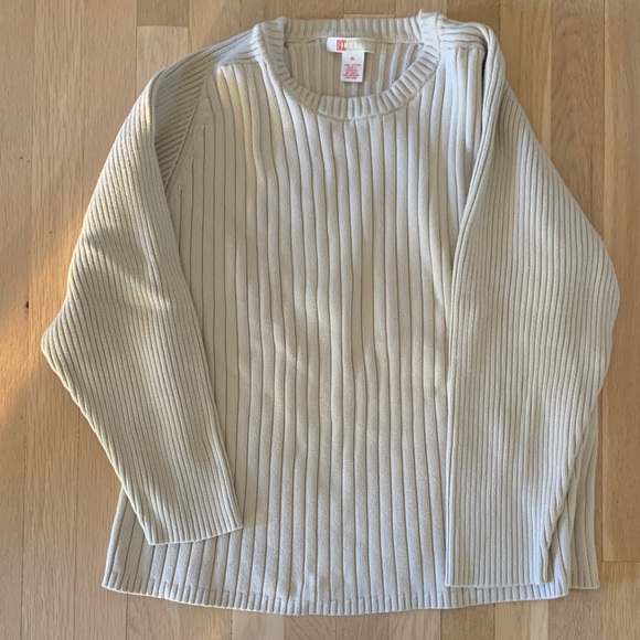 BCC Khakis Men’s Ribbed Cream Sweater - Picture 2 of 5